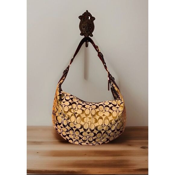 Coach Signature C Hobo Handbag Y2K Thick Strap K0632-10075 - Picture 2 of 6